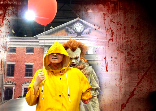 it pennywise cosplay georgie scary bloody fun